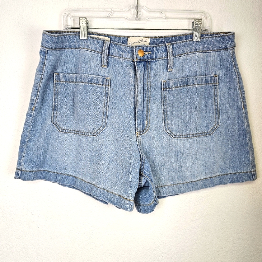 Universal Thread Denim Highest Rise A-Line Shorts Sz 14 Country Boho Cowgirl